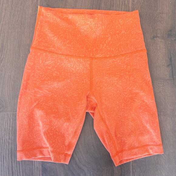 Lululemon Wunder Train High Rise Short 8" Limited Edition Crunch Warm Coral - Picture 2 of 6